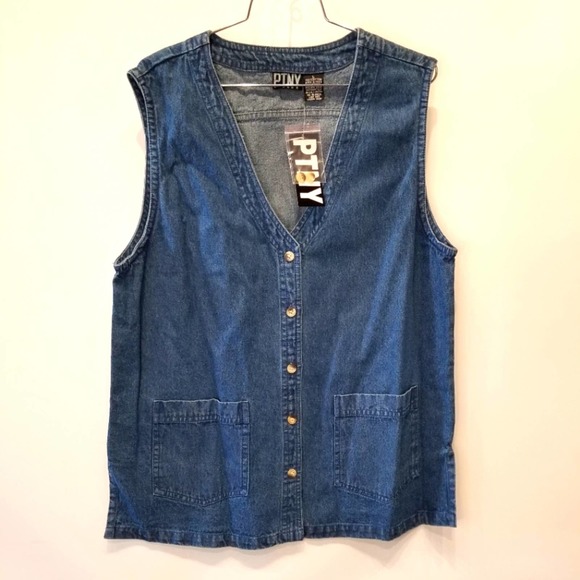 Blue Denim Women's Vest - Picture 1 of 11